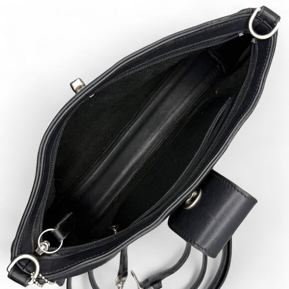 Vintage COACH 9818 East West Penelope Black Leather Nickel Crossbody Costa Rica - Picture 6 of 16